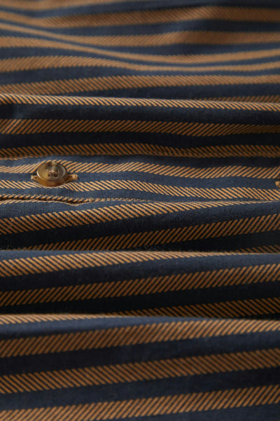 Charter Print S/S Shirt - Washed Blue/Sunnaked Stripe