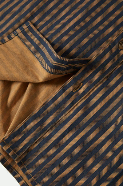 Charter Print S/S Shirt - Washed Blue/Sunnaked Stripe