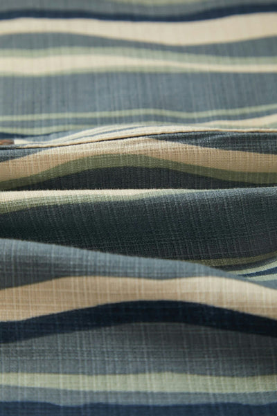 CRU Slub Relaxed S/S Shirt - Basalt Blue/Painterly Stripe