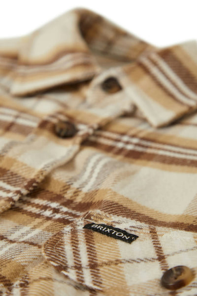 Bowery L/S Flannel - Whitecap/Sand/Pinecone Brown