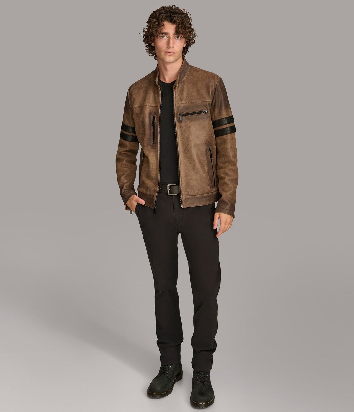 Aiden Color Blocked Racer Jacket