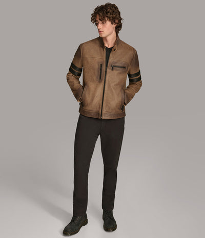 Aiden Color Blocked Racer Jacket