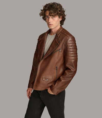 Andres Moto Jacket With Zip Off Hood