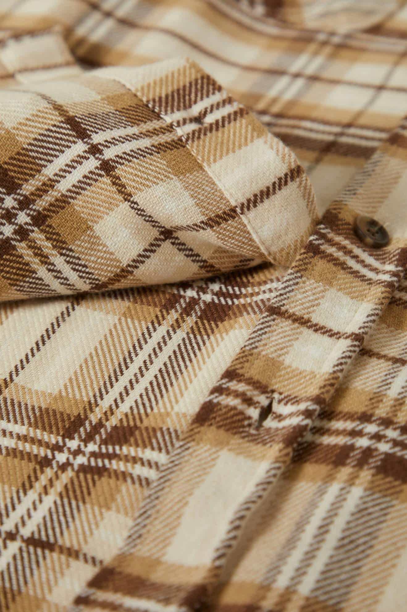 Bowery L/S Flannel - Whitecap/Sand/Pinecone Brown