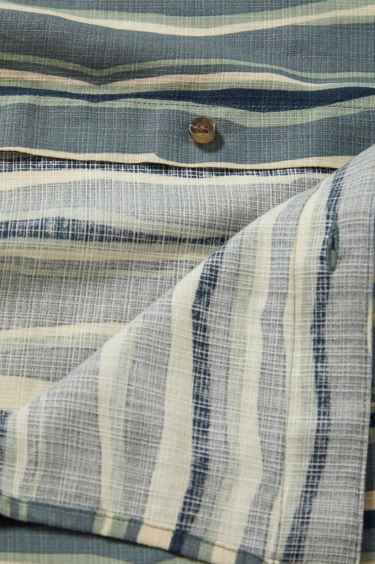 CRU Slub Relaxed S/S Shirt - Basalt Blue/Painterly Stripe