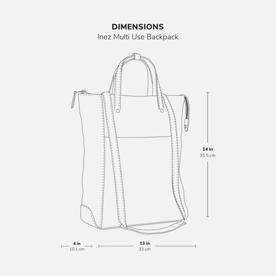 Inez Multi Use Backpack - Women’s Pebbled Leather