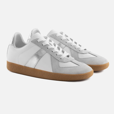 Morgen Trainers - Women's Metallic Leather & Suede