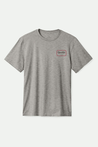 Grade S/S Standard T-Shirt - Heather Grey/Washed Black/Dark Red