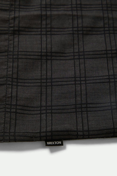 CRU Oxford Plaid Relaxed S/S Shirt - Charcoal/Black Plaid