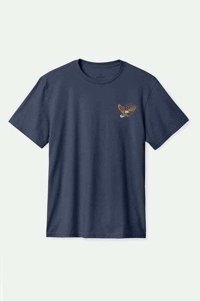 Keller S/S Standard T-Shirt - Washed Navy Worn Wash