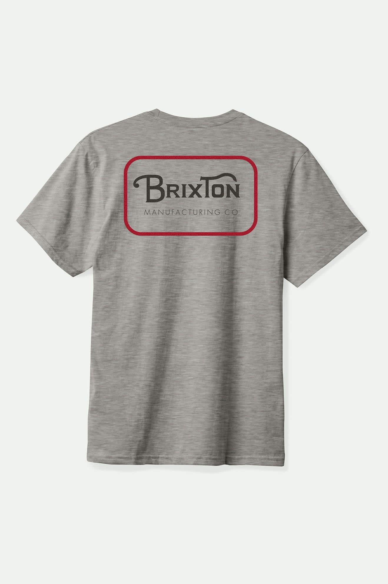 Grade S/S Standard T-Shirt - Heather Grey/Washed Black/Dark Red